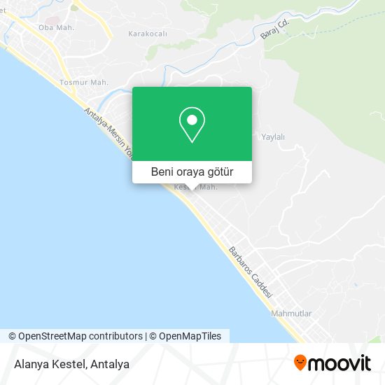 Alanya Kestel harita