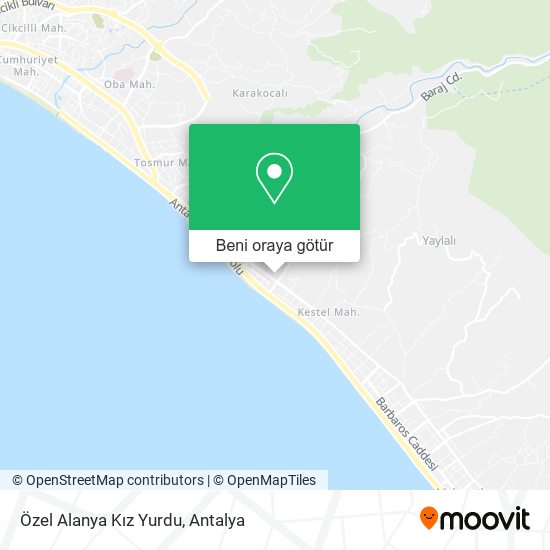 Özel Alanya Kız Yurdu harita