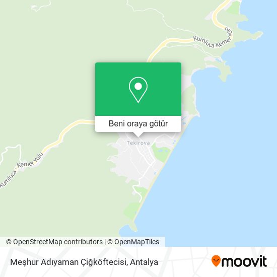 Meşhur Adıyaman Çiğköftecisi harita