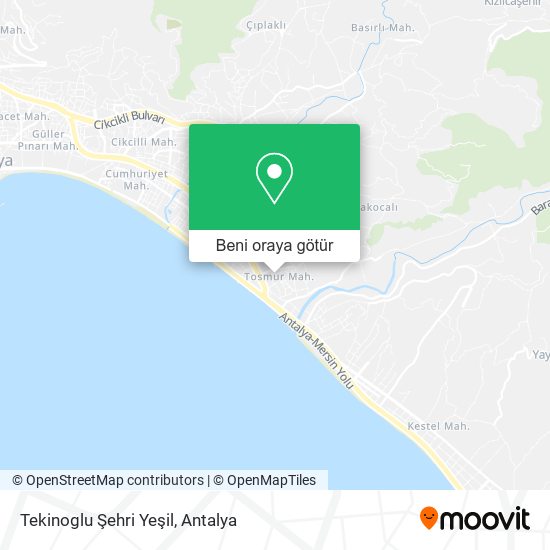Tekinoglu Şehri Yeşil harita