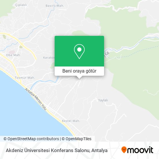 Akdeniz Üniversitesi Konferans Salonu harita