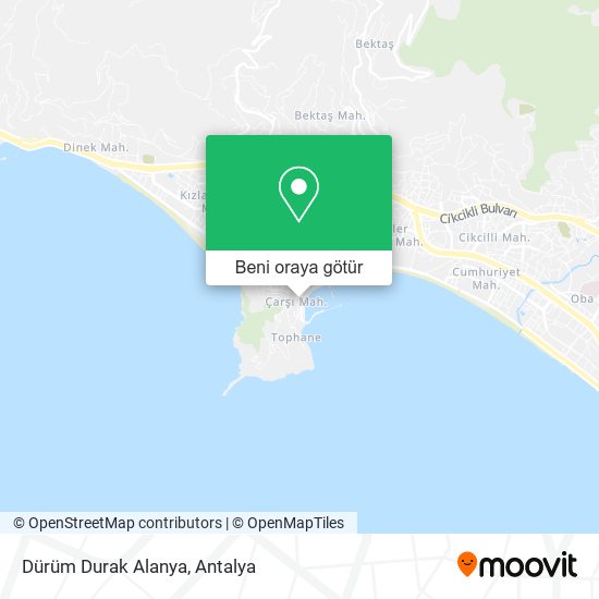 Dürüm Durak Alanya harita