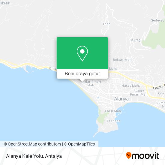 Alanya Kale Yolu harita