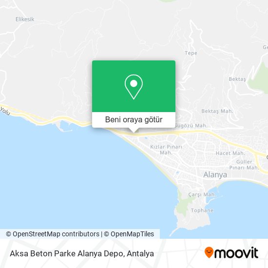 Aksa Beton Parke Alanya Depo harita