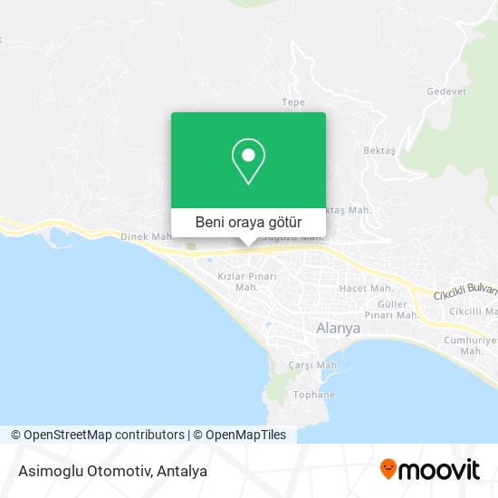 Asimoglu Otomotiv harita