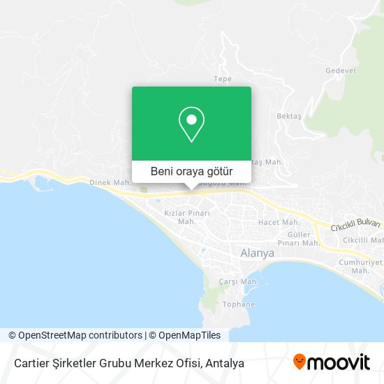 Cartier Şirketler Grubu Merkez Ofisi harita