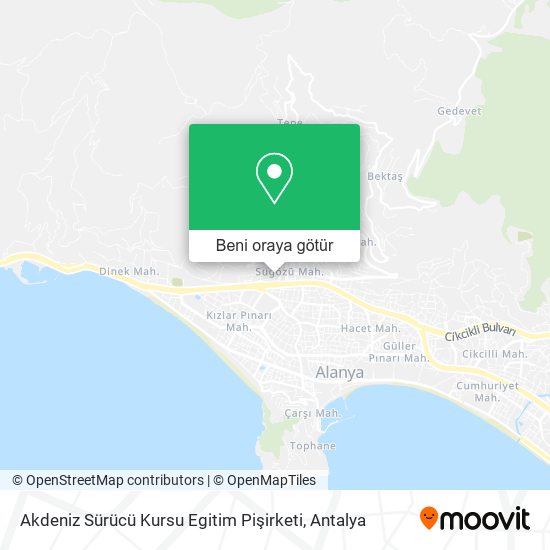 Akdeniz Sürücü Kursu Egitim Pişirketi harita