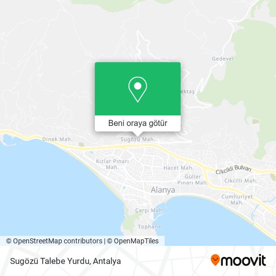 Sugözü Talebe Yurdu harita