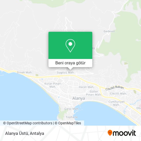 Alanya Üstü harita