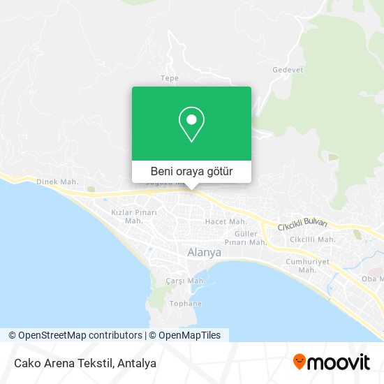 Cako Arena Tekstil harita