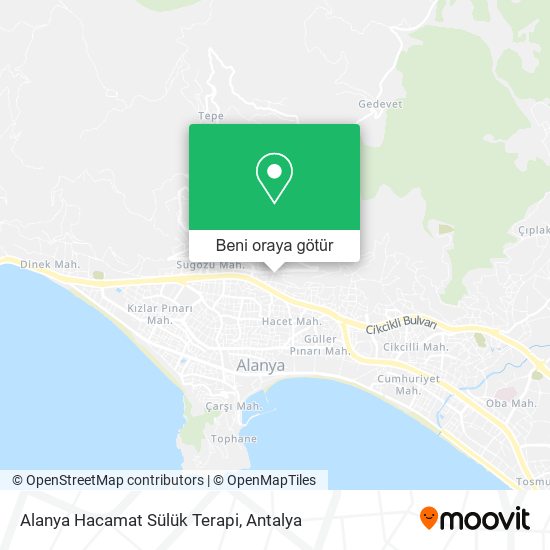 Alanya Hacamat Sülük Terapi harita