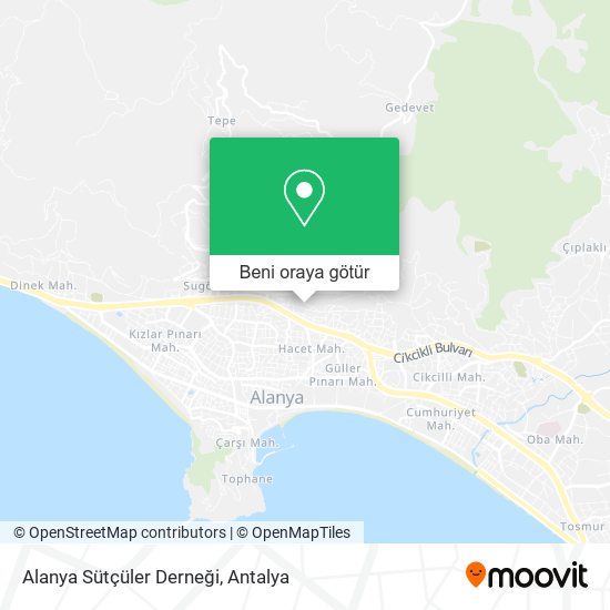 Alanya Sütçüler Derneği harita