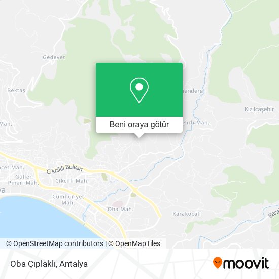 Oba Çıplaklı harita
