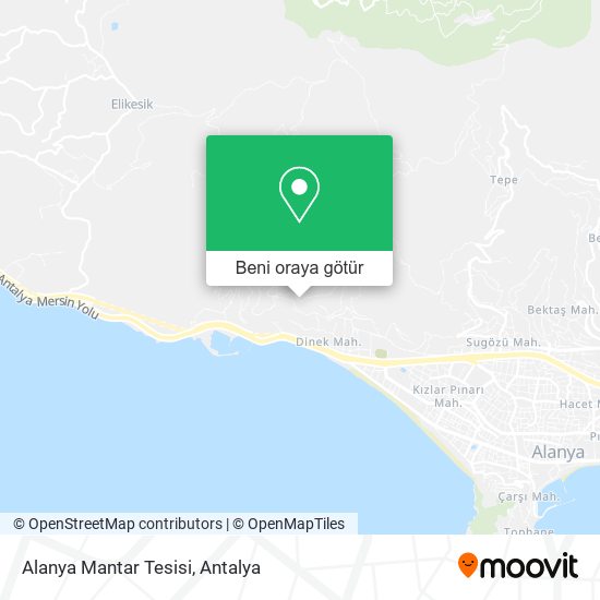 Alanya Mantar Tesisi harita