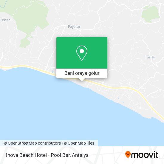 Inova Beach Hotel - Pool Bar harita