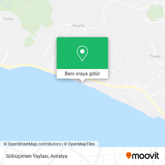 Söbüçimen Yaylası harita