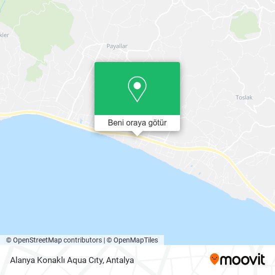 Alanya Konaklı Aqua Cıty harita