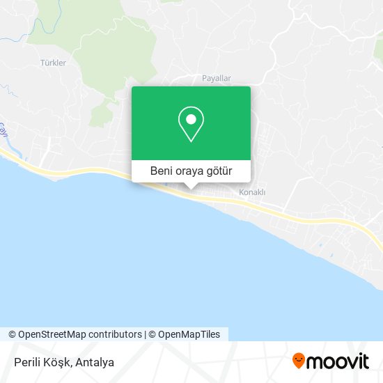 Perili Köşk harita