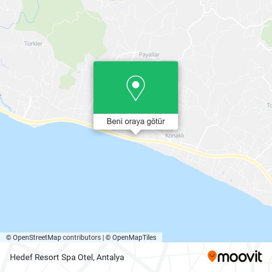 Hedef Resort Spa Otel harita
