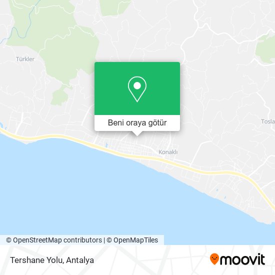 Tershane Yolu harita