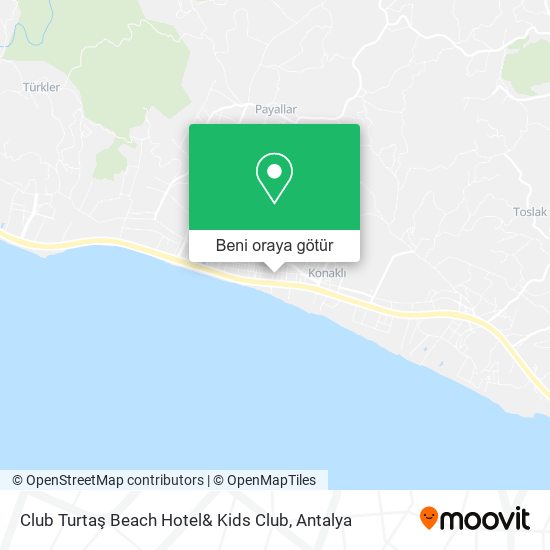 Club Turtaş Beach Hotel& Kids Club harita