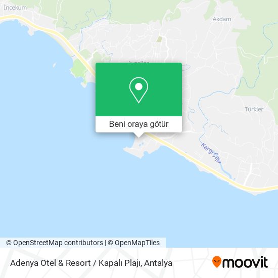 Adenya Otel & Resort / Kapalı Plajı harita