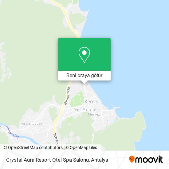 Crystal Aura Resort Otel Spa Salonu harita