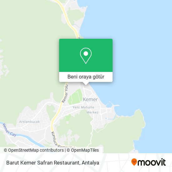 Barut Kemer Safran Restaurant harita