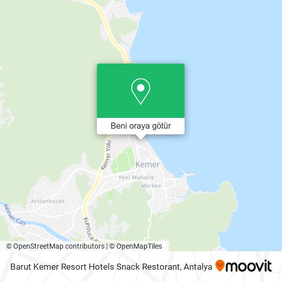 Barut Kemer Resort Hotels Snack Restorant harita