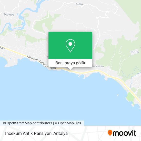 Incekum Antik Pansiyon harita