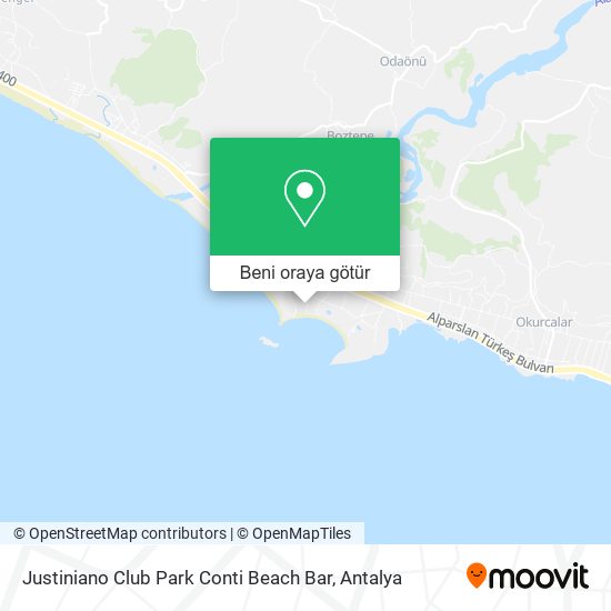 Justiniano Club Park Conti Beach Bar harita
