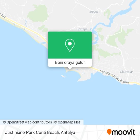 Justiniano Park Conti Beach harita