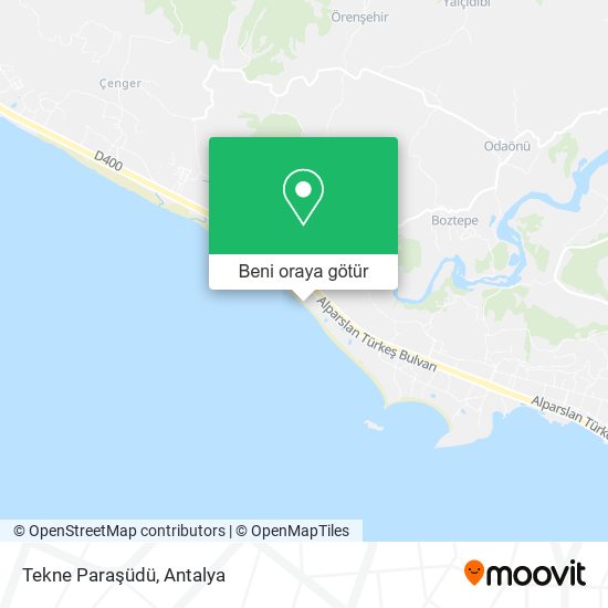 Tekne Paraşüdü harita