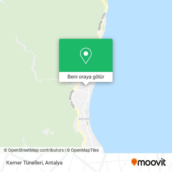 Kemer Tünelleri harita