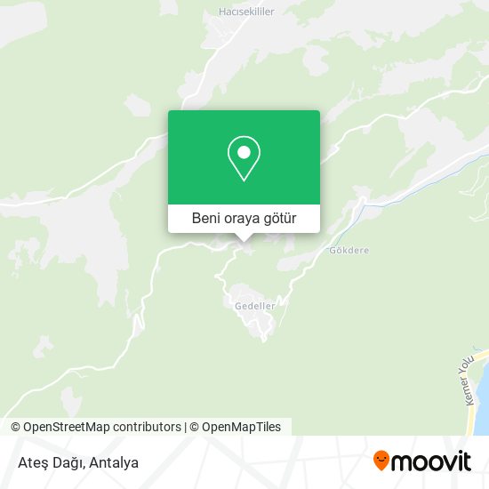 Ateş Dağı harita