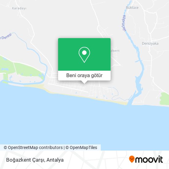 Boğazkent Çarşı harita