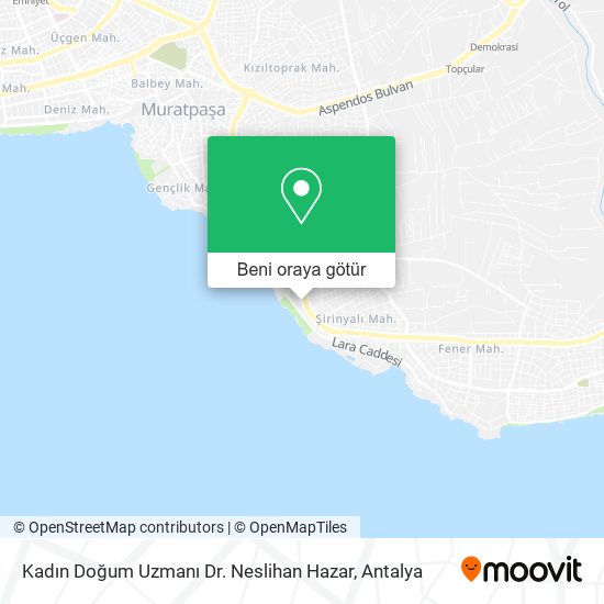 Kadın Doğum Uzmanı Dr. Neslihan Hazar harita