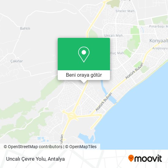 Uncalı Çevre Yolu harita