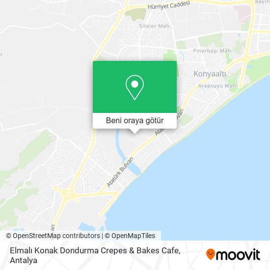 Elmalı Konak Dondurma Crepes & Bakes Cafe harita