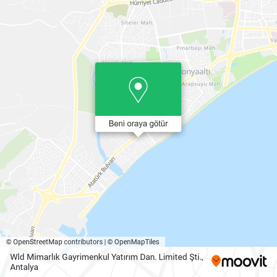 Wld Mimarlık Gayrimenkul Yatırım Dan. Limited Şti. harita