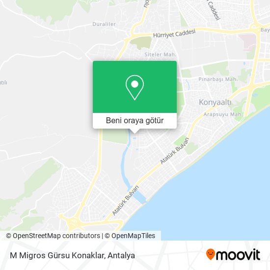 M Migros Gürsu Konaklar harita