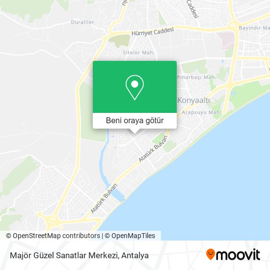 Majör Güzel Sanatlar Merkezi harita