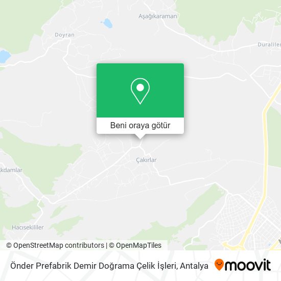 Önder Prefabrik Demir Doğrama Çelik İşleri harita