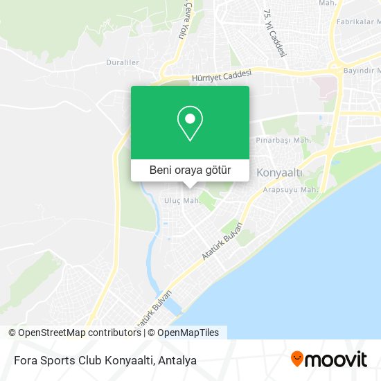 Fora Sports Club Konyaalti harita