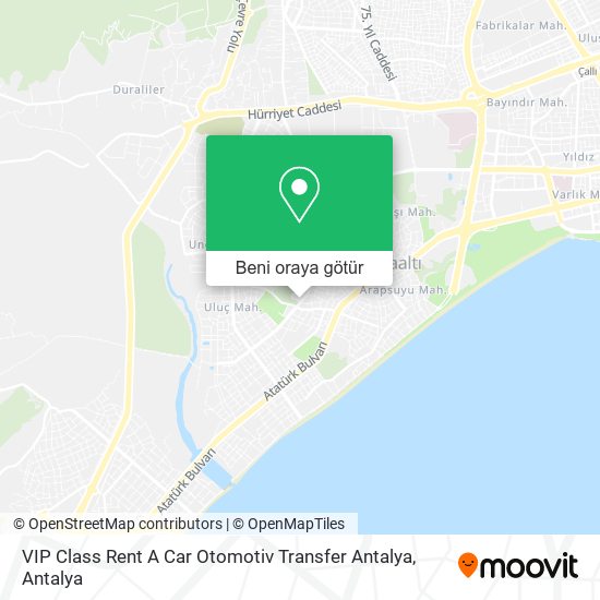 VIP Class Rent A Car Otomotiv Transfer Antalya harita