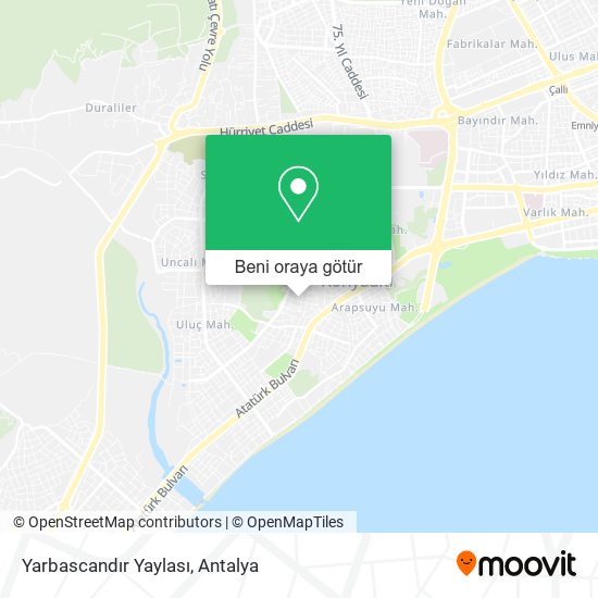Yarbascandır Yaylası harita