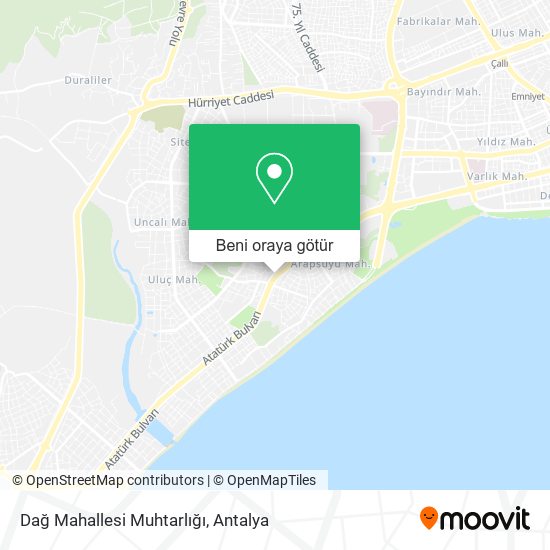 Dağ Mahallesi Muhtarlığı harita