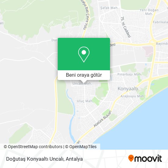 Doğutaş Konyaaltı Uncalı harita