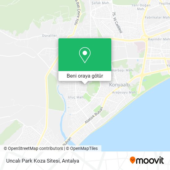 Uncalı Park Koza Sitesi harita