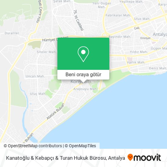Kanatoğlu & Kebapçı & Turan Hukuk Bürosu harita